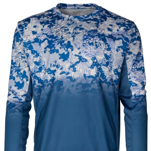 Huk Other - NWT Huk Fishing Men's Shirt Sz L X Tide Change Fade Long Sleeve Sun Protection